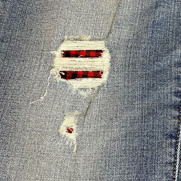 Sonoma Ankle Skinny Jeans Mid Rise Womens Size 10 New With Tags Distressed Plaid - Picture 5 of 12